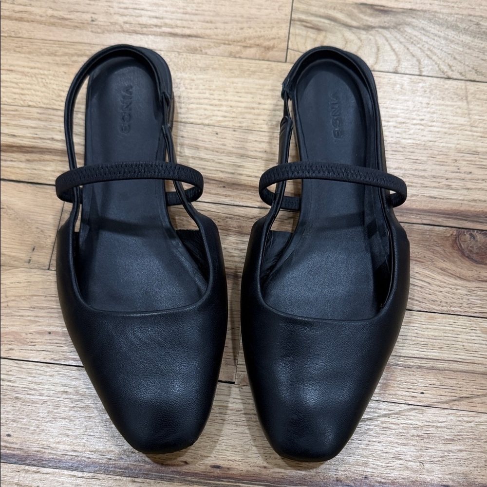 Vince Black Strappy Mary Jane Women's Shoes